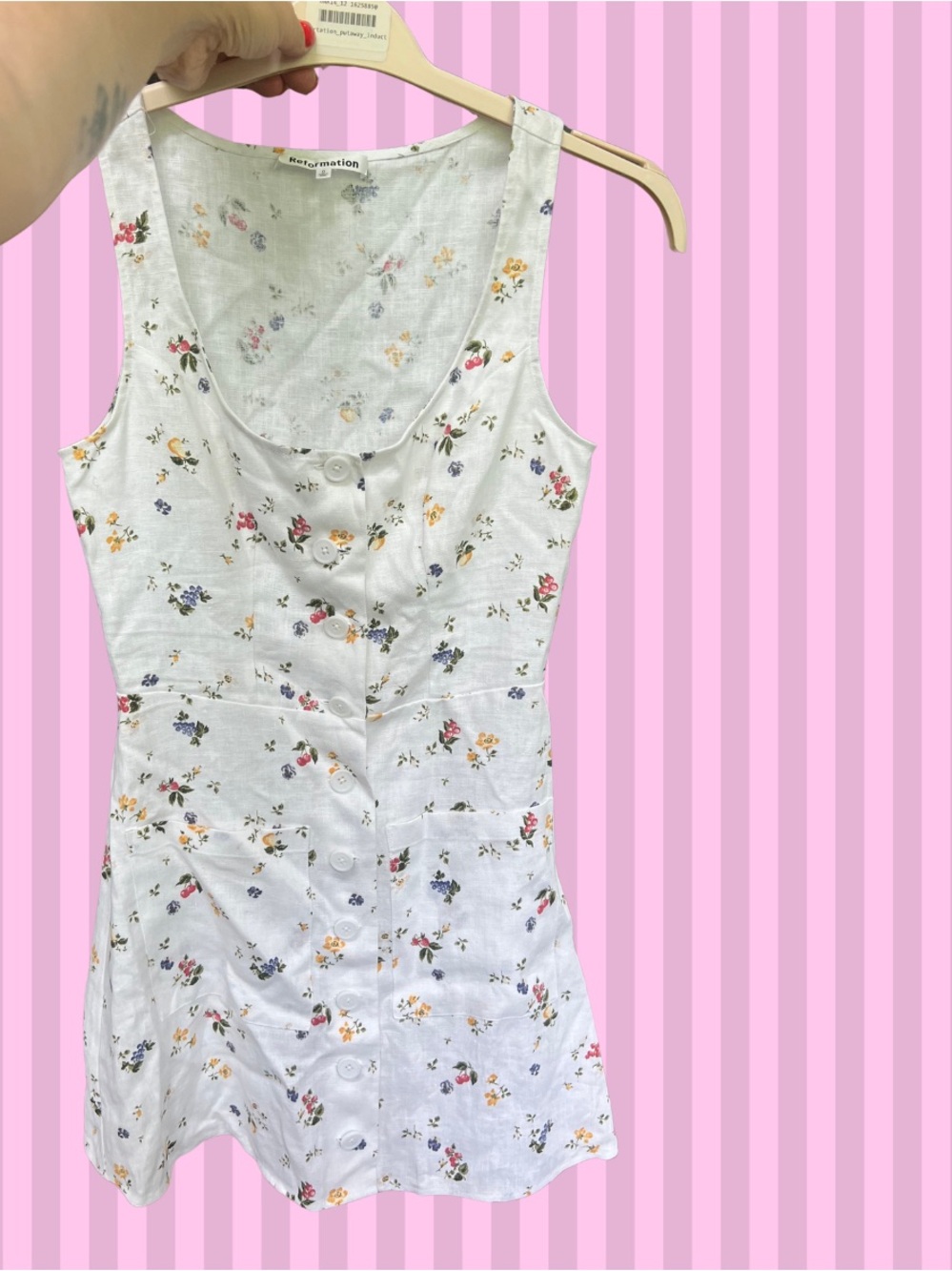 Reformation Jill Dress Floral 100% Linen